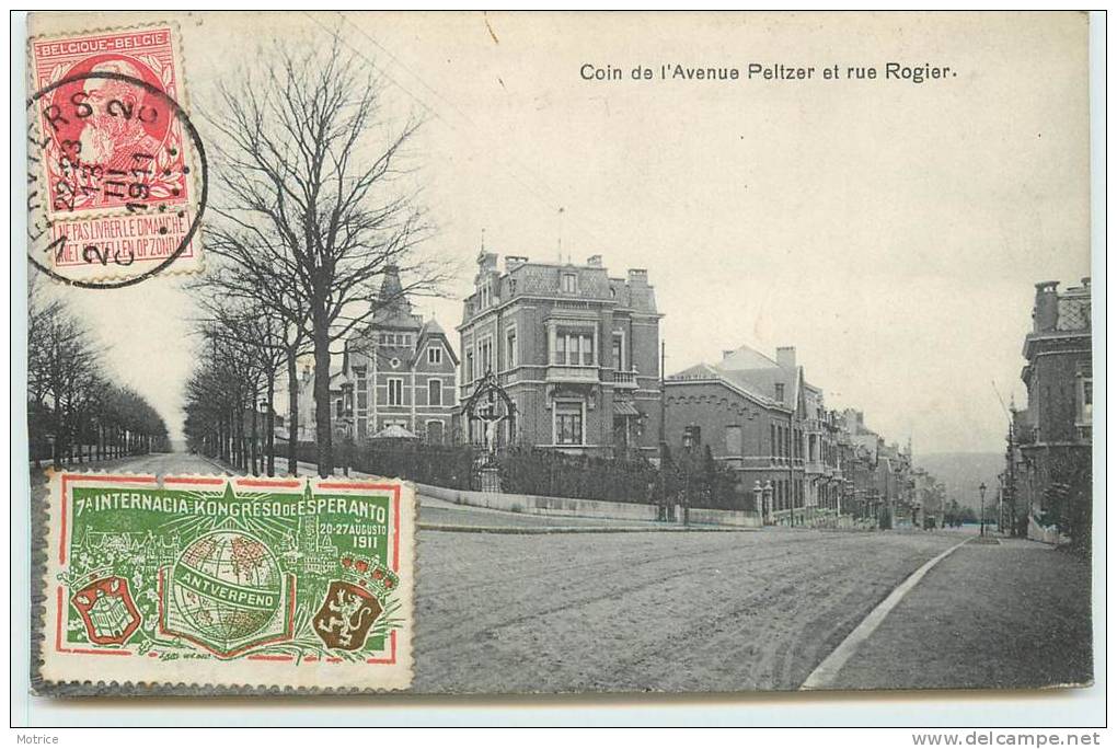 VERVIERS  - Coin De L'avenue Peltzer Et Rue Roger (voir Vignette Esperanto 1911) - Verviers