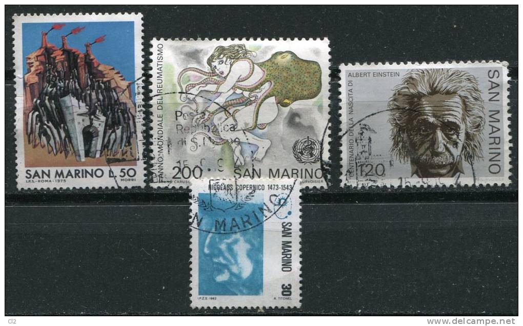 SAINT-MARIN - Y&T 886, 950, 971, 1046 - Used Stamps