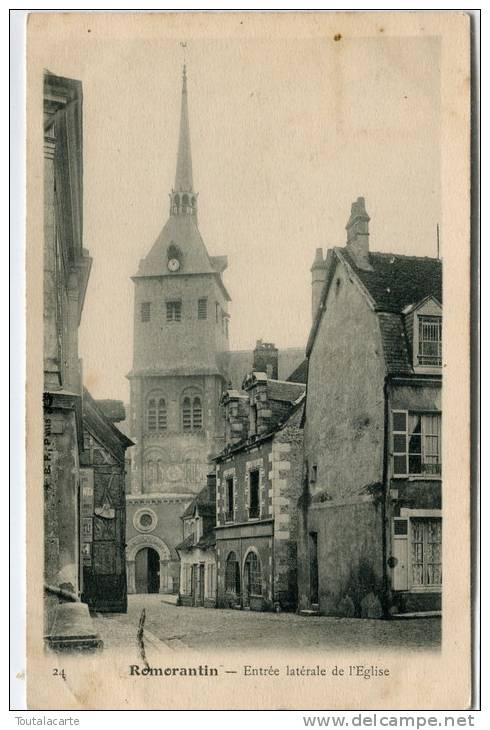 CPA 41 ROMORANTIN ENTRÉE LATÉRALE DE L EGLISE 1907 - Romorantin