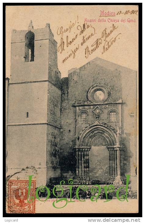 MODICA (RG) AVANZI DELLA CHIESA DEL GESU' 1902 - Modica