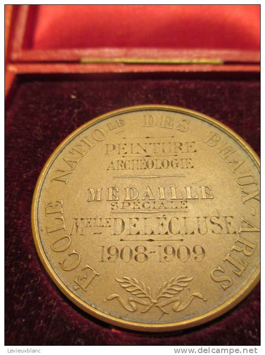 Médailles /Ecole Nationale des Beaux Arts/Peinture-Archéologie /Melle DELECLUSE/ Gatteaux/1907-1914  D107