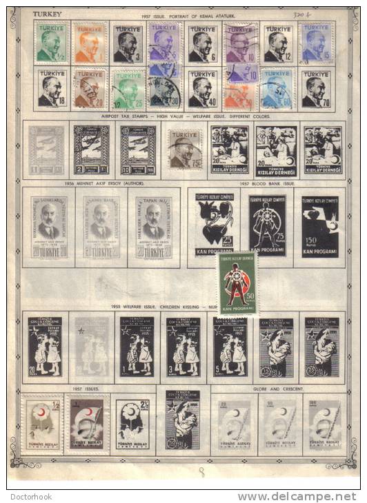 TURKEY    Collection Of  Mounted Mint And Used As Per Scan. (3 SCANS) - Colecciones & Series