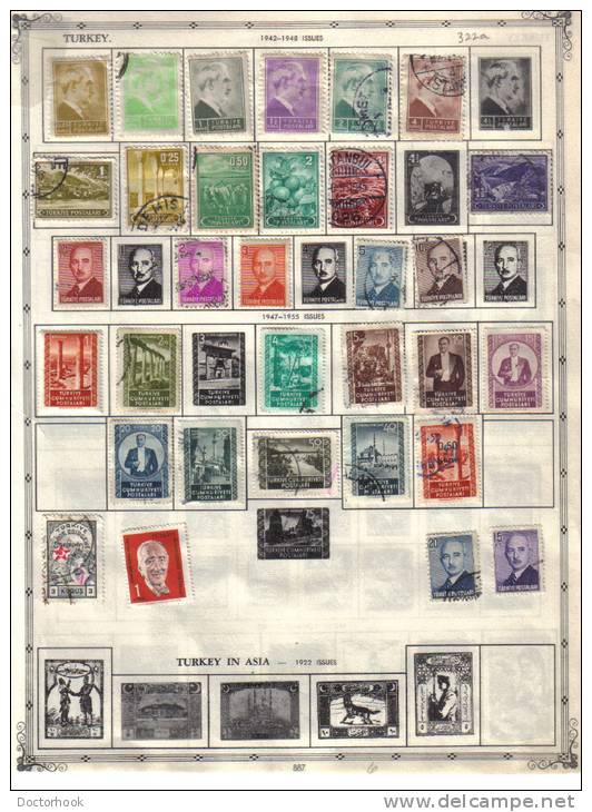 TURKEY    Collection Of  Mounted Mint And Used As Per Scan. (4 SCANS) - Colecciones & Series