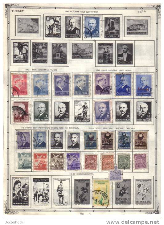 TURKEY    Collection Of  Mounted Mint And Used As Per Scan. (4 SCANS) - Verzamelingen & Reeksen