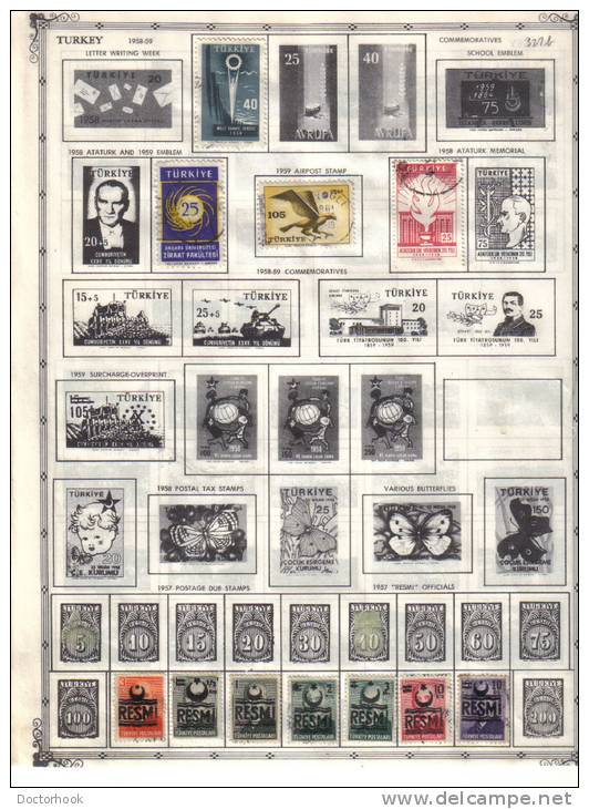 TURKEY    Collection Of  Mounted Mint And Used As Per Scan. (4 SCANS) - Colecciones & Series