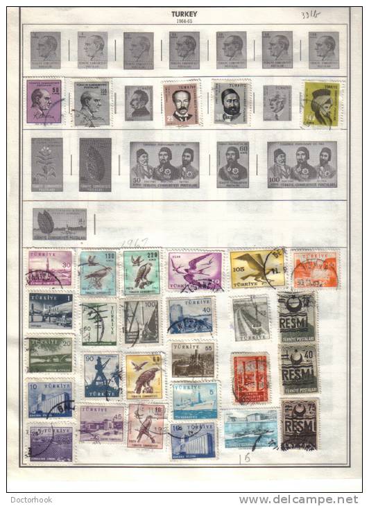 TURKEY    Collection Of  Mounted Mint And Used As Per Scan. (4 SCANS) - Collezioni & Lotti