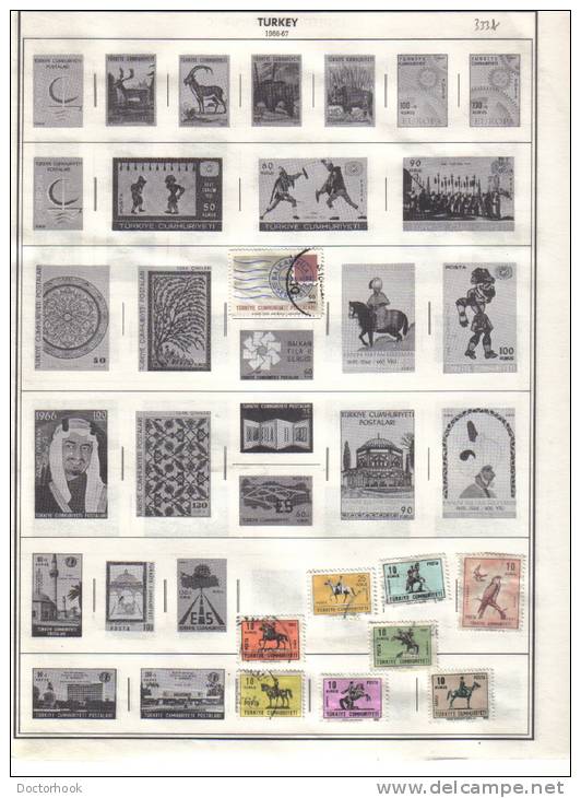 TURKEY    Collection Of  Mounted Mint And Used As Per Scan. (5 SCANS) - Collections, Lots & Séries