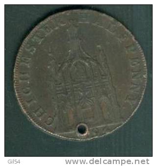 Half Penny " QUEEN ELIZABETH " Grande-Bretagne" 1794 ( Trou Pour Médaillon ) - Laura7001 - B. 1/2 Penny