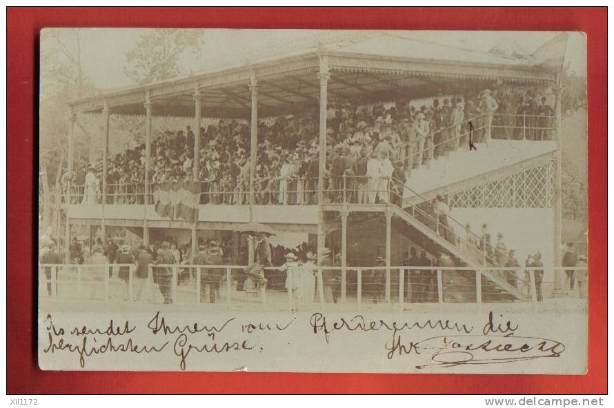 N571  RARE : Stade Hippique Stadio Ippico Pferderennen, Carte-Photo, Pioneer, Caracas In 1900 Per Alemania. - Venezuela