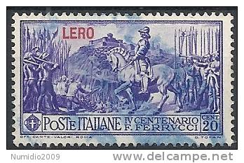 1930 EGEO LERO USATO FERRUCCI 20 CENT - RR11202 - Ägäis (Lero)