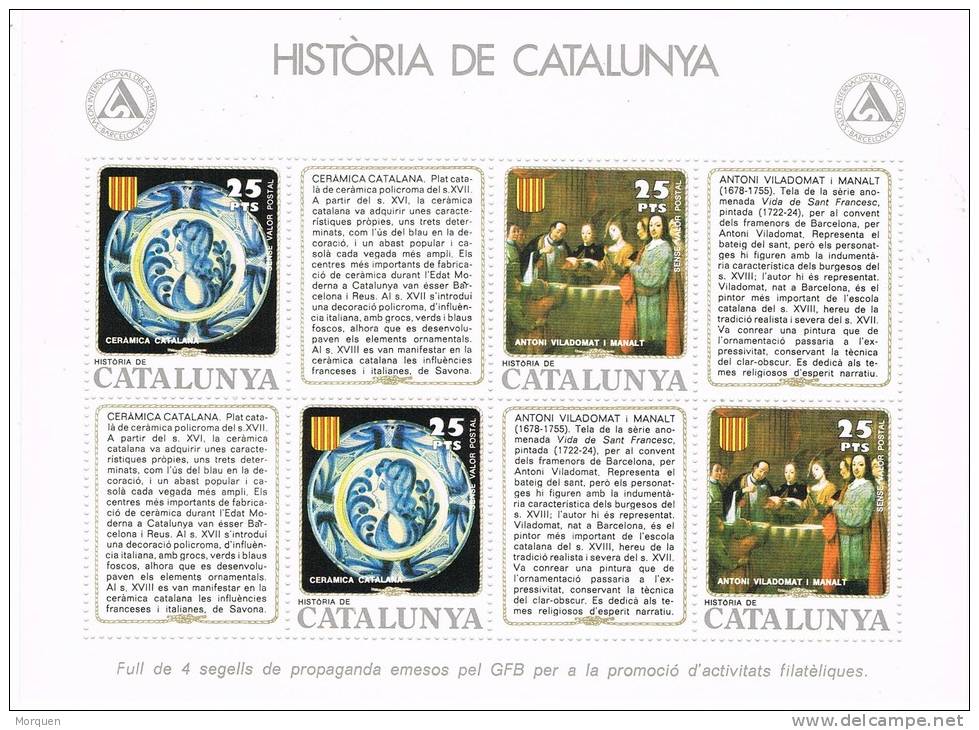 Viñetas Historia De Catalunya. Salon Automovil. Ceramica Catalana - Abarten & Kuriositäten