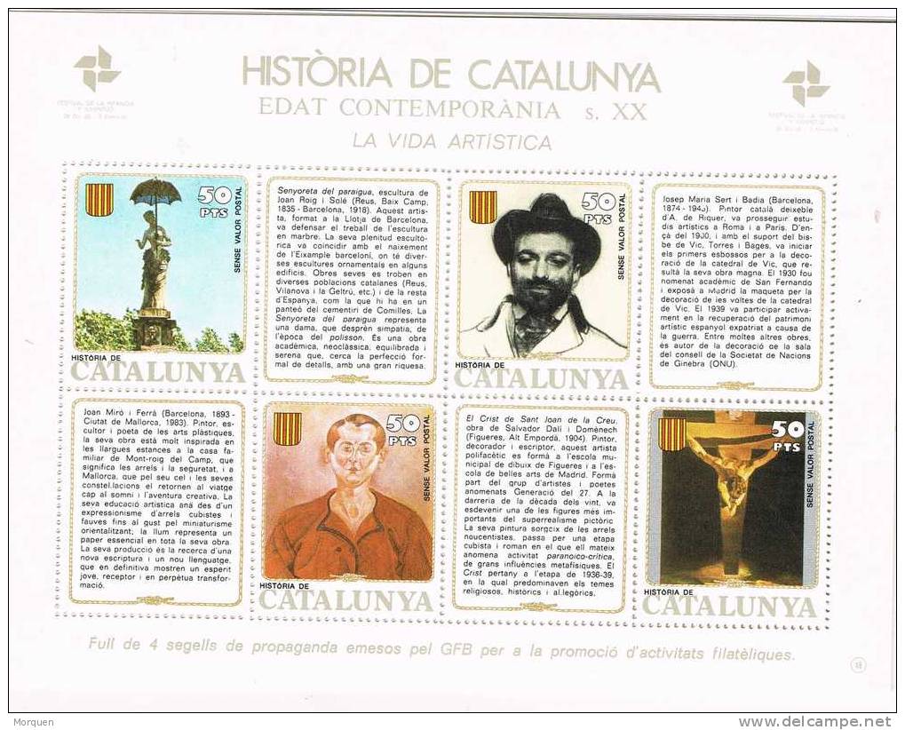 Lupa 1152 . Hojita Historia Catalunya. Dama Paraiguas, Sert, Miro Y Dalí - Errors & Oddities