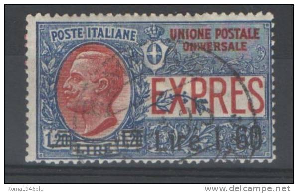 REGNO 1924-25 ESPRESSI 1,60 SU 1,20 USATO - Posta Espresso