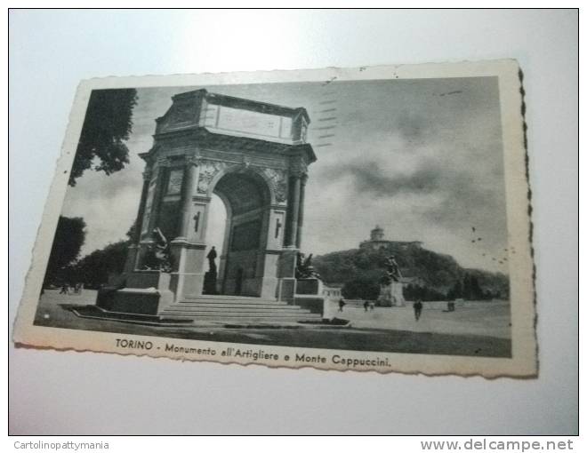 Torino  Piccolo Formato  Monumento All'artigliere E Monte Cappuccini - Otros Monumentos Y Edificios