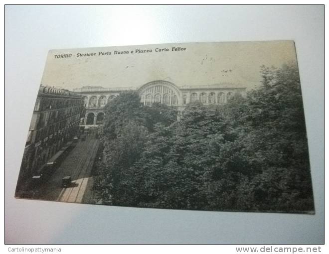 Torino  Piccolo Formato Stazione Ferroviaria Porta Nuova E Piazza Carlo Felice - Stazione Porta Nuova