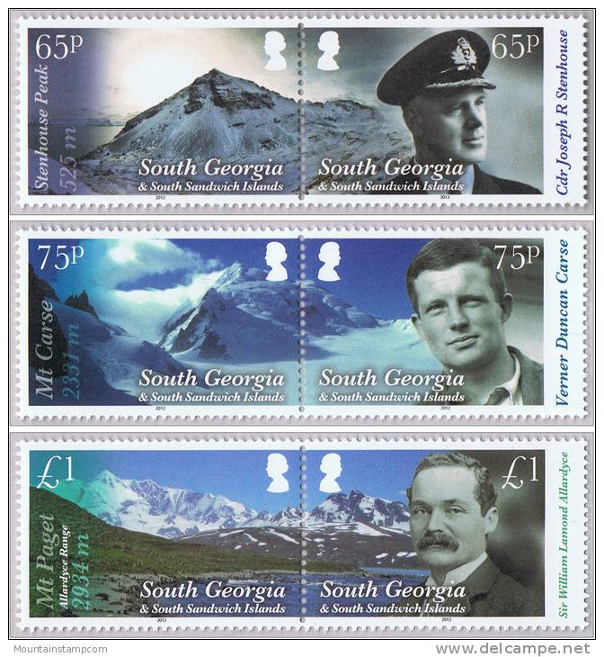 South Georgia 2012 Mountain Mountains Berge ** MNH - Südgeorgien