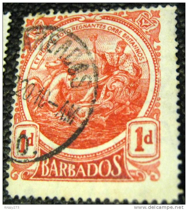 Barbados 1916 Badge Of The Colony 1d - Used - Barbados (...-1966)