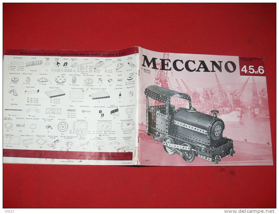 MECCANO MANUEL D INSTRUCTION POUR BOITE N°4 ET N° 5 ET N° 6 - Meccano