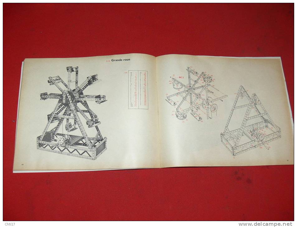 MECCANO MANUEL D INSTRUCTION POUR BOITE N°4 ET N° 5 ET N° 6 - Meccano