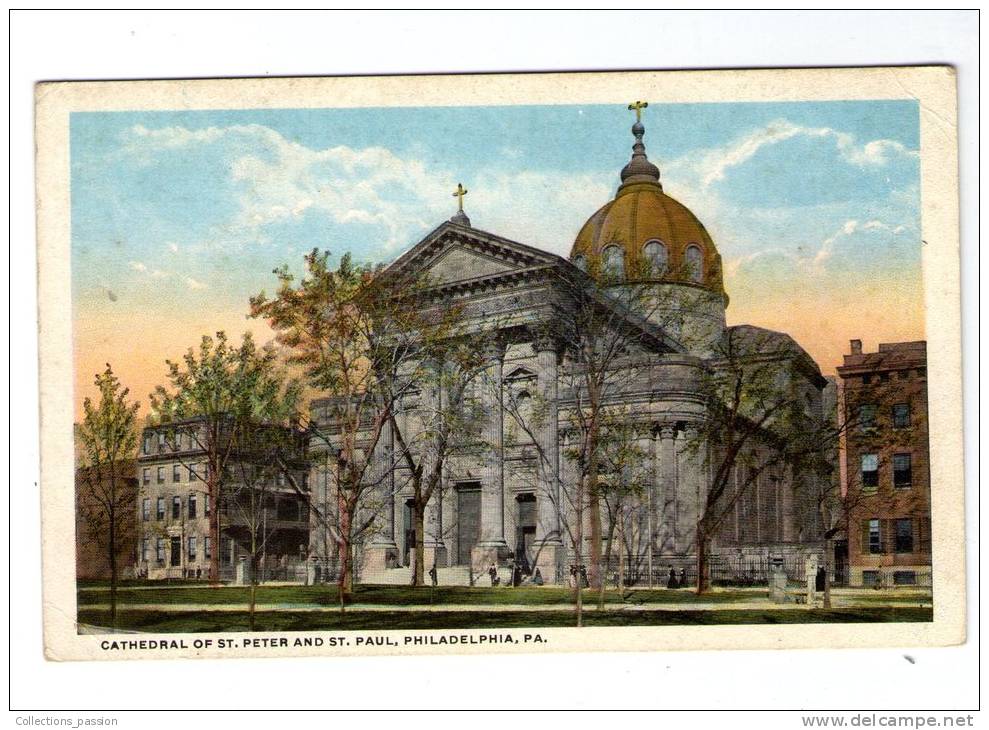 Cp , ETATS UNIS , PHILADELPHIA , Cathedral Of St Peter And St Paul , Vierge - Philadelphia