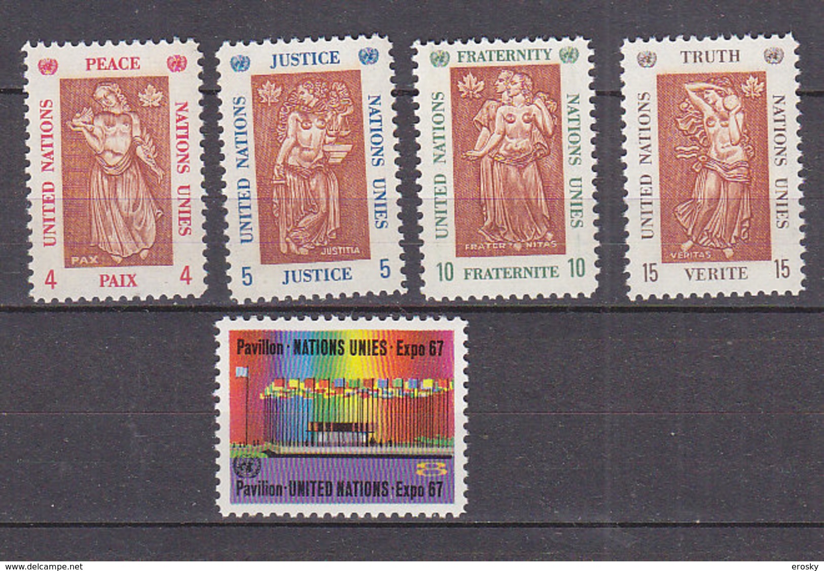H0099 - ONU UNO NEW YORK N°165/69 ** EXPO MONTREAL - Unused Stamps
