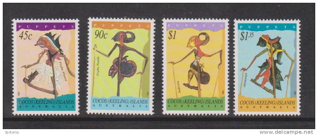 Cocos Keeling Island 1994 Local Puppets Set 4 MNH - Cocos (Keeling) Islands