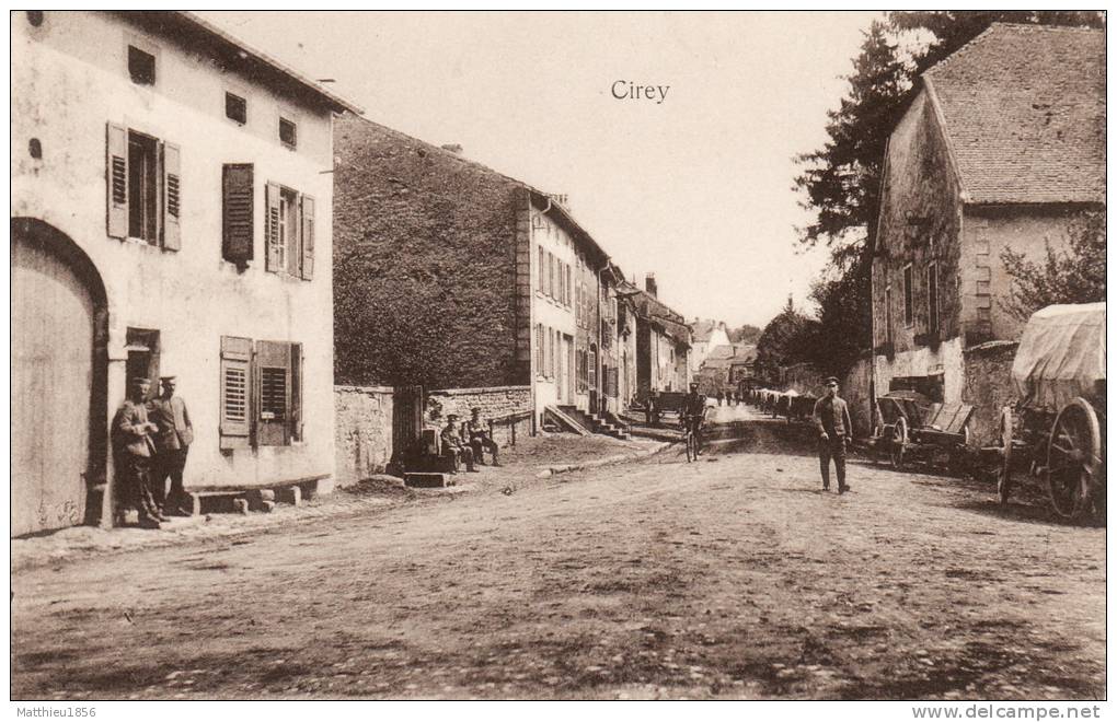 CPA 14-18 CIREY-SUR-VEZOUZE - Une Rue Soldats Allemands (A22, Ww1, Wk1) - Cirey Sur Vezouze