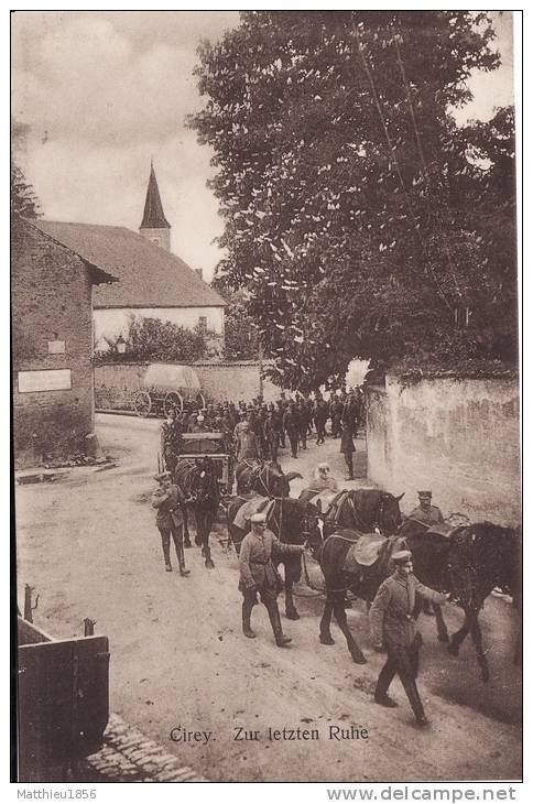 CPA 14-18 CIREY-SUR-VEZOUZE - Soldats Allemands, Un Cortège Funèbre (A22, Ww1, Wk1) - Cirey Sur Vezouze