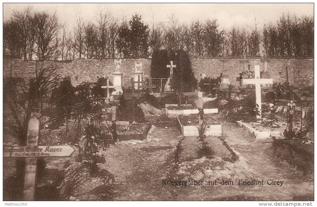 CPA 14-18 CIREY-SUR-VEZOUZE - Cimetière Militaire, Tombe De Soldats Allemands (A22, Ww1, Wk1) - Cirey Sur Vezouze