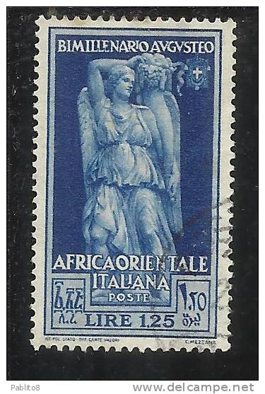 AFRICA ORIENTALE ITALIANA 1938 AUGUSTO L. 1,25 TIMBRATO - Italian Eastern Africa