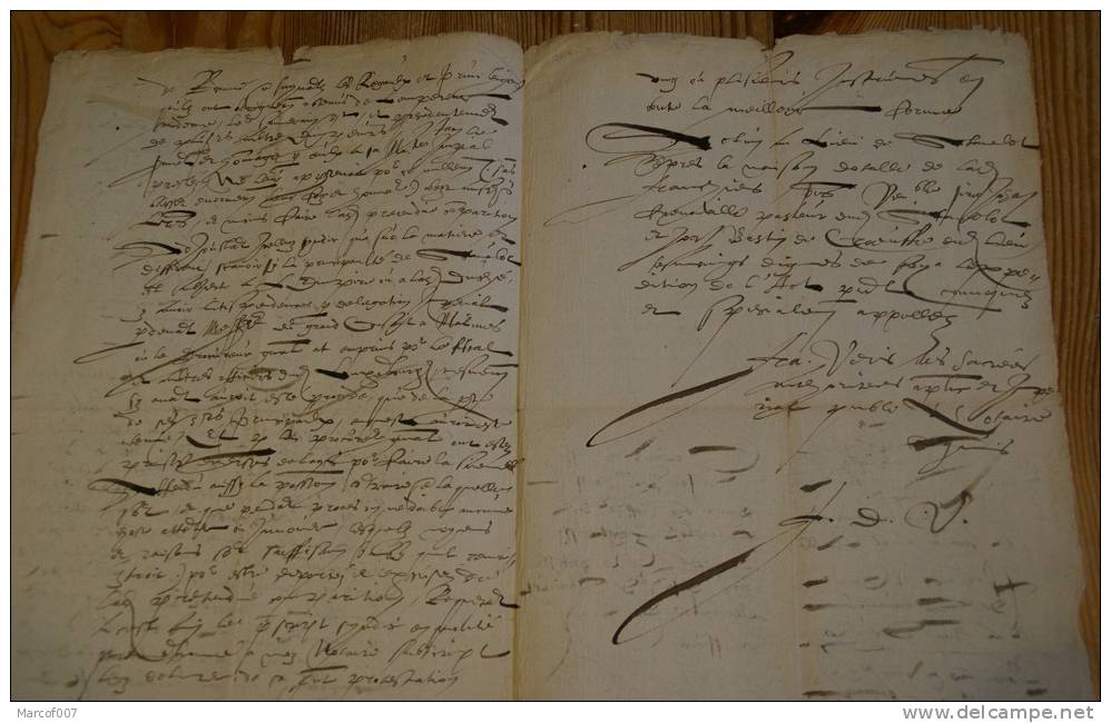 MANUSCRIT 1589  DE 4 PAGES A VOIR