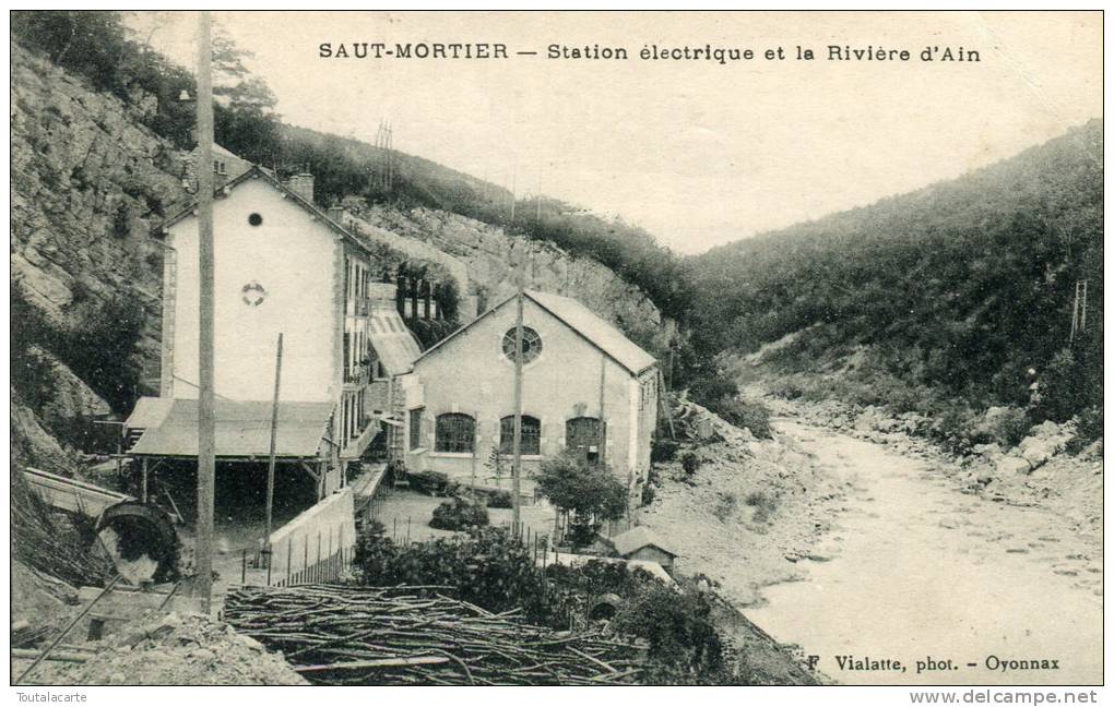 CPA 39 SAUT MORTIER STATION ELECTRIQUE ET LA RIVIÈRE D AIN 1928 - Otros & Sin Clasificación