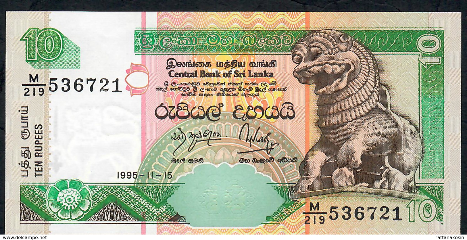 SRI LANKA   P108 10  RUPEES 15.11.1995  #M/219     UNC. - Sri Lanka