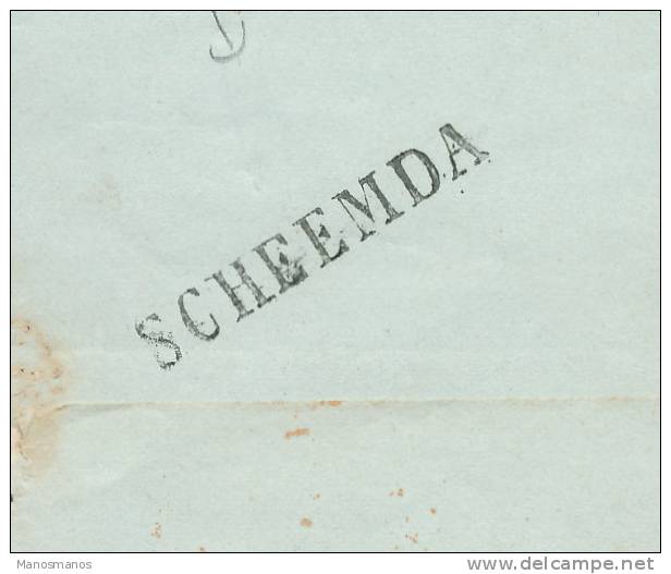 201/20 - NETHERLANDS Prephilatelic Cover GRONINGEN - Linear Cancel SCHEEMDA - ...-1852 Préphilatélie