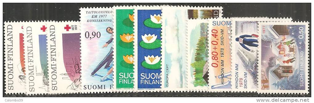 Finlandia 1977 Nuovo** - Mi. 799/804; 808; 810; 815/7 - Neufs