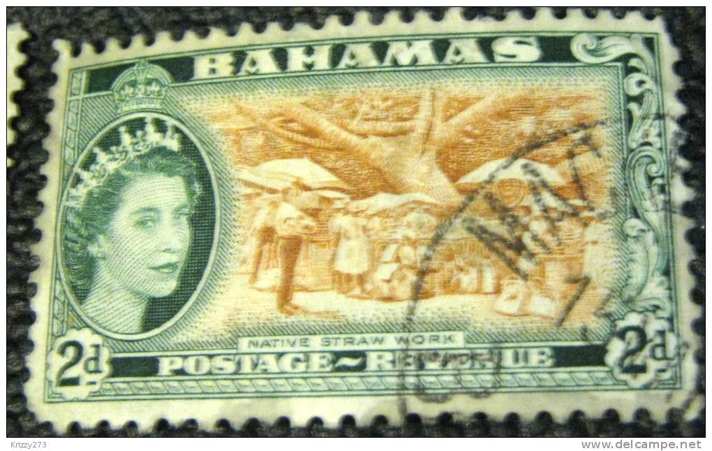 Bahamas 1954 Straw Work 2d - Used - 1859-1963 Crown Colony