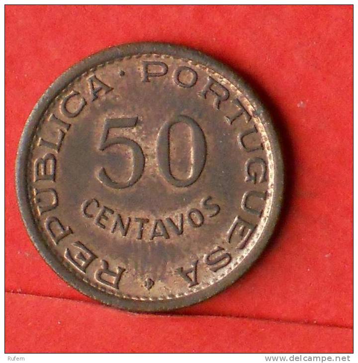 ANGOLA  50  CENTAVOS  1954   KM# 75  -    (1310) - Angola