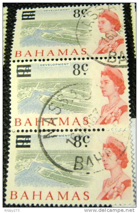 Bahamas 1966 Development 8c X3 - Used - 1963-1973 Interne Autonomie