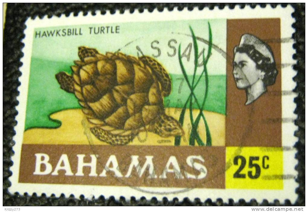 Bahamas 1971 Hawksbill Turtle 25c - Used - 1963-1973 Autonomia Interna