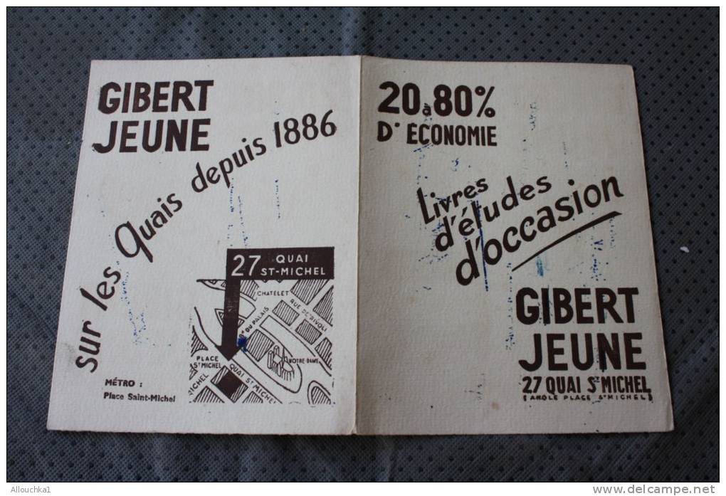 Buvard (double )Collection (publicitaire)Papeterie Gibert Jeune Sur Quais Depuis 1886 Métro Pce Saint-Michel Paris - Papeterie