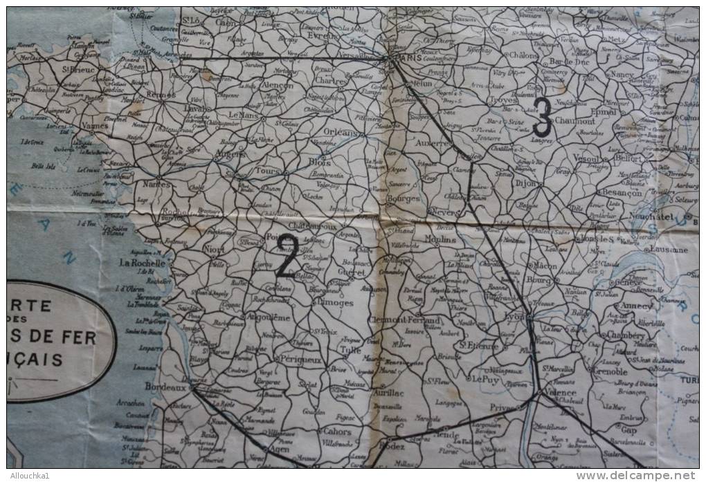 Carte Des Chemins De Fer Français Campagne Hiver 1932/33, Offert Cieà Général Adouanera SA Cerbère/Hendaye 66 - Europa