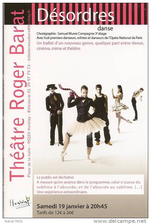 CPM Théâtre Roger Barat D´Herblay (95) Désordres ,au Dos Beethoven Par Orchestre Atelier Ostinato - Dance