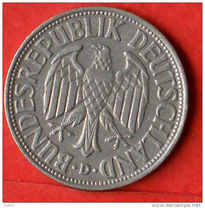 GERMANY FEDERAL REPUBLIC  1  MARK  1959 D   KM# 110  -    (1336) - 1 Mark