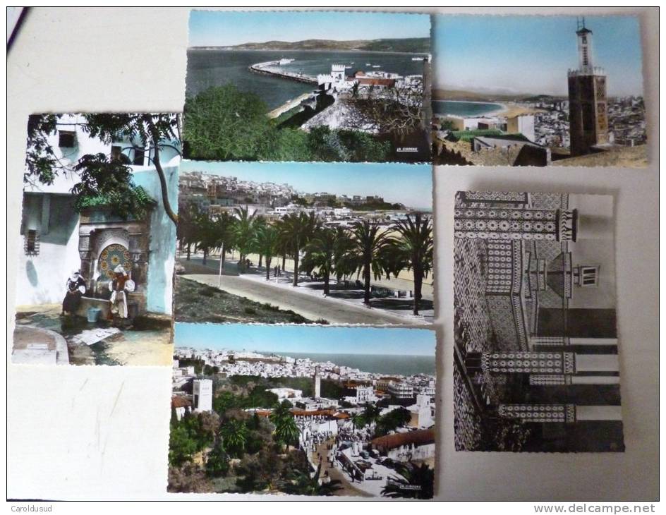 Lot 9x Cp Maroc Tanger Souks Agadir Folklore Charmeur Serpent Fontaine Fes Cour  VOIR TIMBRE PHOTOS - Collections & Lots