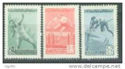 YU 1948-557-9 SPORT, YUGOSLAVIA, 3v, Mint, ** - Nuevos
