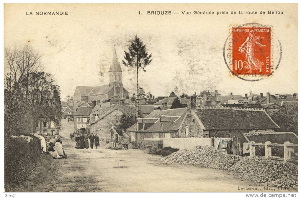 Briouze  Vue Generale Prise De La  Route De Bellou - Briouze