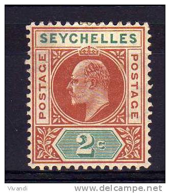 Seychelles - 1906 - 2 Cents Definitive (Watermark Multiple Crown CA) - MH - Seychellen (...-1976)