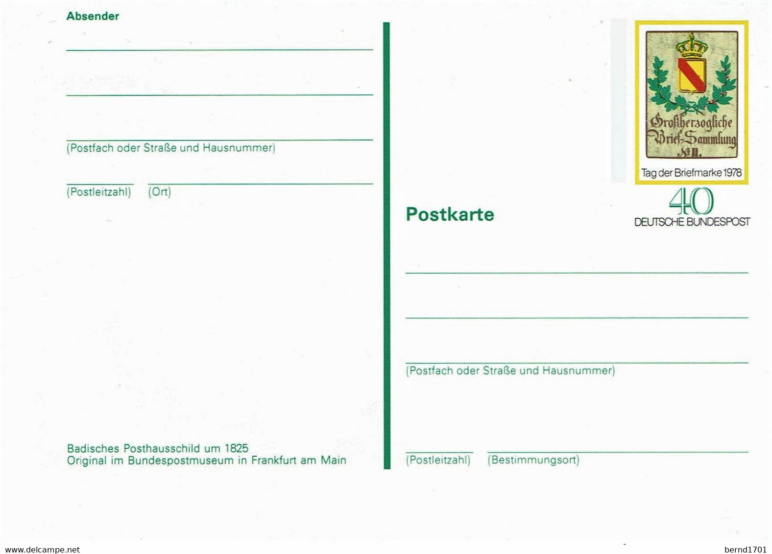 Germany - Ganzsache Postkarte Ungebraucht / Postcard Mint (f912) - Postcards - Mint