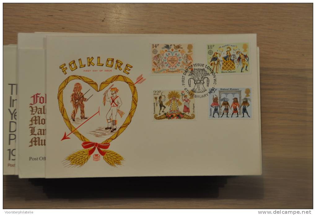 6 + GREAT BRITAIN  FDC 1981 FOLKLORE - 1981-1990 Decimale Uitgaven