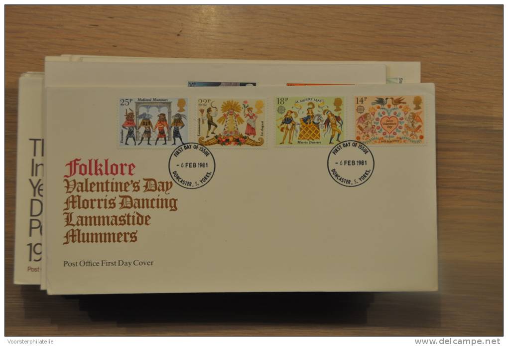 6 + GREAT BRITAIN  FDC 1981 FOLKLORE - 1981-1990 Decimale Uitgaven